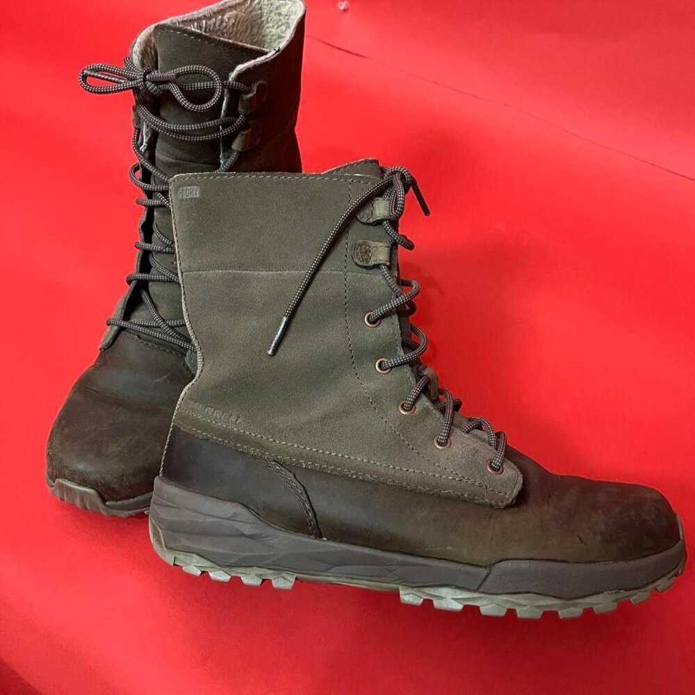 Merrell  / brown green combat work or hiking boots​​​